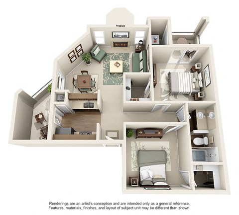 a drawing of a floor plan with a bedroom and a living room